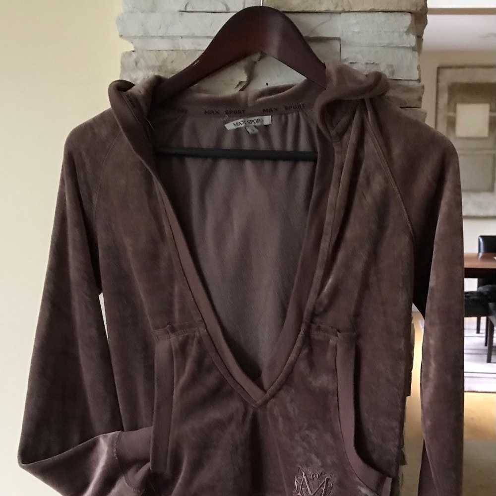 Max Sport Velvet Velour Hoodie